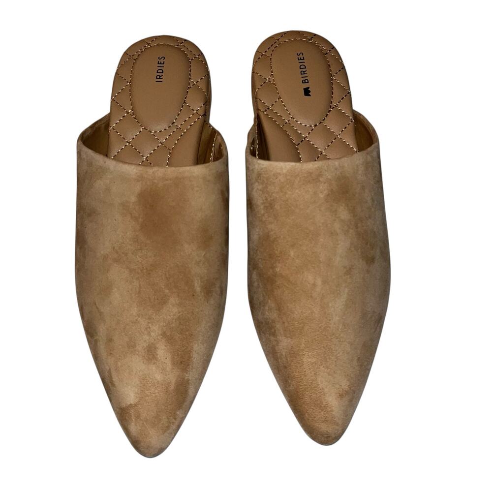 Birdies “The Lark” Suede Mule Slides – Golden Oak (Tan) Size 7 - Picture 3 of 11
